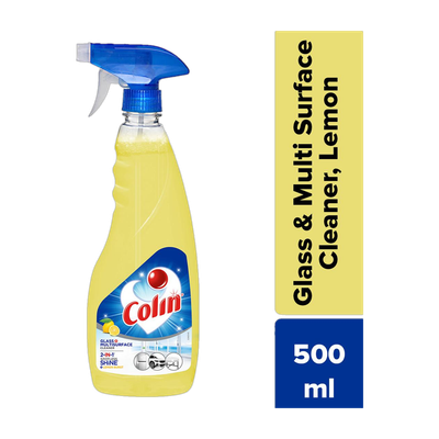 Colin Glass and Surface Cleaner Liquid Spray, Lemon Burst(500 ml)