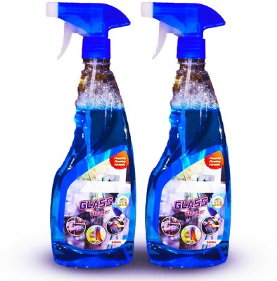 ScrubFree Powerful Glass Cleaner Spray - Removes Grime, Dirt,and Fingerprints, 1000ml Blue(1000 ml)