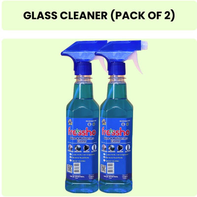 Fressho Glass Cleaner | Multi Surface Cleaner | Mirror Cleaner | Streak-Free Spray |(2 x 500 ml)