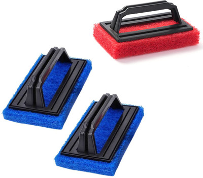 RBGIIT Bathroom, Sink Tiles Cleaning Brush Multipurpose Scrubber Brush with Handle 3 PC(3 x 0 ml)