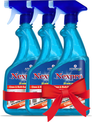 Apsensys Care NEXPRO - Glass & Multi-surface Cleaner (500 ml)(3 x 500 ml)