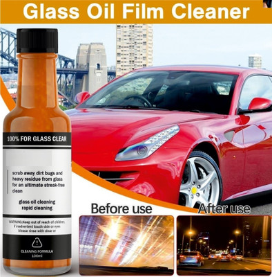 fezora Car Windshield Cleaner Oil Water Spot Remover Glass Surfaces Liquid Vehicl Liquid Vehicle Glass Cleaner(200 ml)