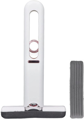 RINEZA Self-Squeeze Mini Mop Hand Free Squeeze Mop Self-Cleaning Desktop Cleaning Slipper Mop(White)