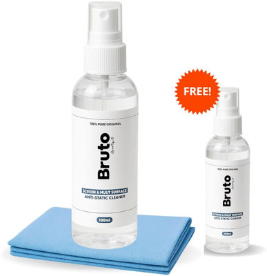 Arun Enterprises Bruto Screen Cleaner Combo 100ml + Free 100ml + Cloth(100 ml)