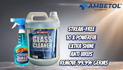 Ambetol 10X Super Shine Glass Cleaner Liquid Refill Can With Spray Botlle(5.75 L)