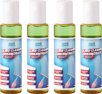 Stain Crew Glass Cleaner Concentrate, Make 4L Solution(4 x 100 ml)