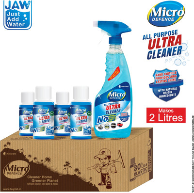 MicroDefence All Purpose Cleaner|Cleans Glass,TV,Stove,Over 150 Objects|4x50ml Conc makes 2L(4 x 50 ml)