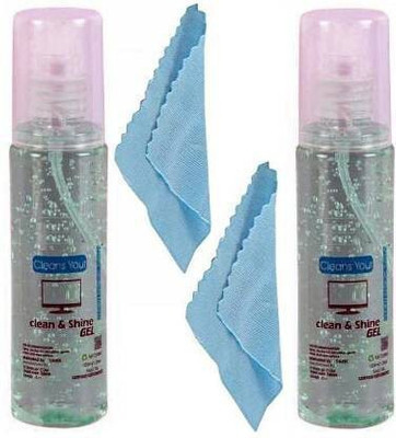 DARix Screen Cleaning Gel Includes Cloth for Computers, Laptops, Mobiles, iPad Screens Camera Lens Glasses Sunglasses TV Screens LED LCD Screens (200ml) for Computers, Laptops, Mobiles (PACK 2)(2 x 100 ml)