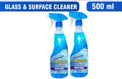 ramsang Glass Cleaner |Glass and Surface Cleaner Liquid Spray |500 Ml Pack of 2(2 x 250 ml)