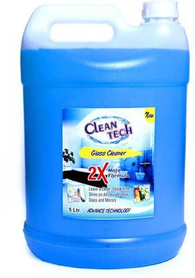 Clean Tech Glass Cleaner Liquid| Streak-Free Shine | 2X Powerful Formula Glass & Mirrors(5 L)