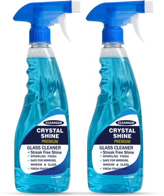 CLEANSAR Glass Cleaner & Mirror Cleaner Spray Pack(2 x 500 ml)