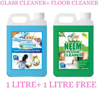 Tier enterprises COMBO OF GLASS CLEANER SKY AND FLOOR CLEANER NEEM(2 x 1 L)