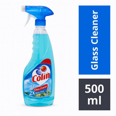 Colin Glass Cleaner 500ml Pack of 2 + Harpic Power Plus 1L Pack of 2(4 x 125 ml)