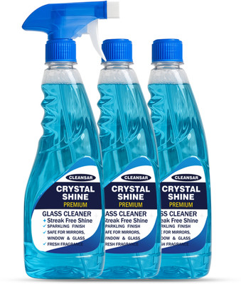 CLEANSAR Glass Cleaner & Mirror Cleaner Spray Pack(3 x 500 ml)