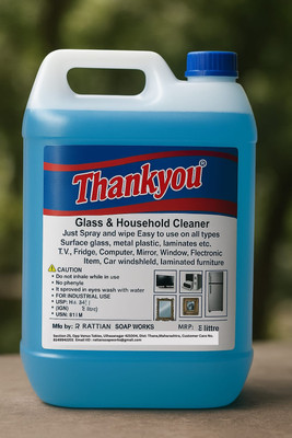 Thankyou Multi-Surface Glass Cleaner Spray | Sparkling Clean Finish | No Residue 5 Liters(5 L)