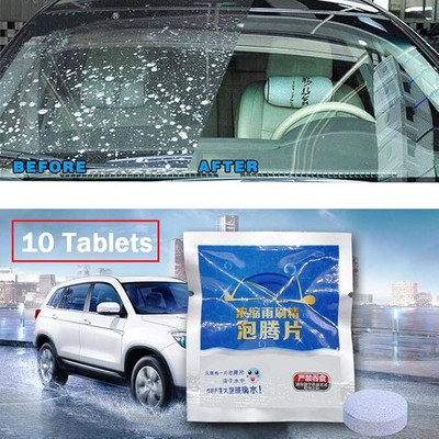 SiRaaEcomerce 10pc Multipurpose Highly Concentrated Solid Fluid Car Wiper Tablets(10 x 1 ml)