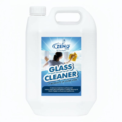 Zeno India Glass Cleaner 5L Pack of 2 | For Home, Office, Mirror & Window Surfaces(2 x 2.5 L)