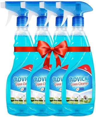 Advick Glass Cleaner ,Mirror Cleaner Cleaning Solutions(4 x 500 ml)