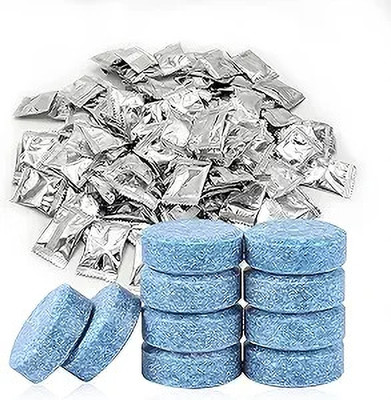 Stepid Car Wiper Detergent Effervescent Tablets,Glass Washer Cleaning ,Pack of 100(100 x 1 g)