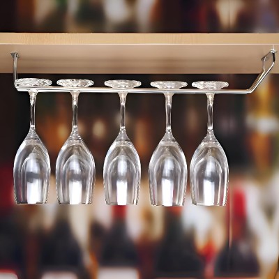 IMPULSE Glass Holder 16 x 9 in Upside Down Hanging Organizer for Kitchen Stainless Steel Wine Rack