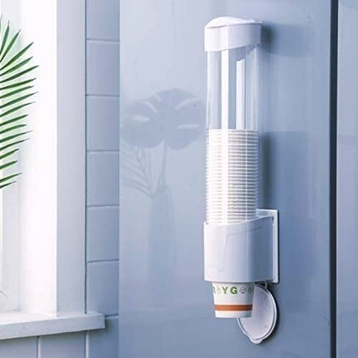 TRIVSY Paper Cup Dispenser Holder Wall Mounted Plastic Drinking Water Cup Dispenser Plastic Glass Holder