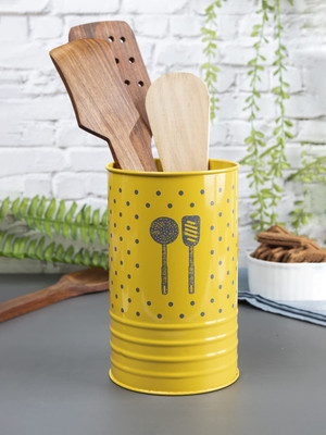 frogtail Empty Cutlery Holder Case(yellow  Holds 20 Pieces)