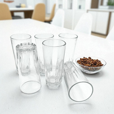crockware (Pack of 6) CRKWR_6PCS_gls_WG-8AC-01_HH229 Glass Water/Juice Glass(150 ml, Glass, Clear)