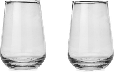 Somil (Pack of 2) Multi Beverage Drinking Tumblers Transparent Glass -C22 Glass Set Water/Juice Glass(400 ml, Glass, Clear)
