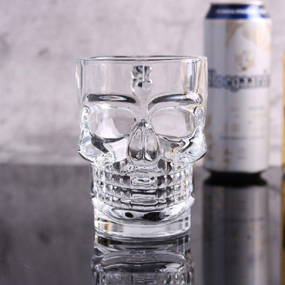 Sahjanand Skull Beer Mug with Handle Glass Beer Glass(500 ml, Glass, Clear)