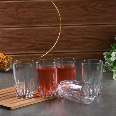 Somil (Pack of 5) Multipurpose Drinking Glass -B1411 Glass Set Water/Juice Glass(250 ml, Glass, Clear)