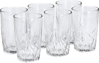 crockware (Pack of 6) WG-0001 Glass Set Water/Juice Glass(220 ml, Glass, Clear)