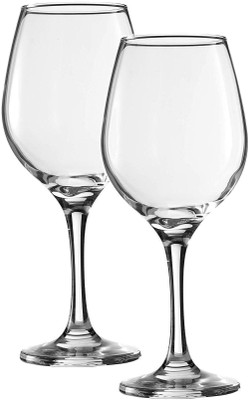 Vastarpara (Pack of 2) Ultra Thin Rim Long Stem Wine Drinking Glasses Glass Set Champagne Glass(310 ml, Glass, Clear)