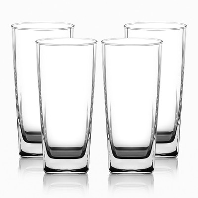 V Bright (Pack of 4) Multi-Purpose Beaver Water, Juice, Cocktail Drinking Glass Set for Home Use Glass Set Water/Juice Glass(320 ml, Glass, Clear)