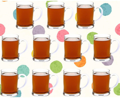 1st Time (Pack of 11) Party Perfect Glasses/ Mug A-109 Glass Set Beer Mug(350 ml, Glass, Clear)