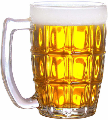 JIGSHTIAL Transparent Beer Glass (pack of 1) Glass Beer Mug(400 ml)