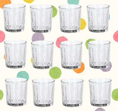 AFAST (Pack of 12) G27 Glass Set Water/Juice Glass(200 ml, Glass, Clear)
