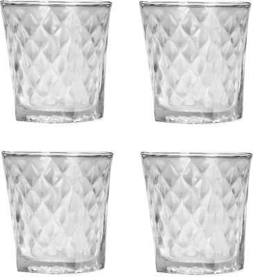 1st Time (Pack of 4) Multi Beverage Drinking Tumblers Transparent Glass -B3 Glass Set Water/Juice Glass(150 ml, Glass, Clear)