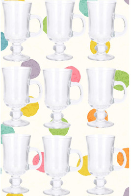 1st Time (Pack of 9) Party Perfect Glass Mug With Handle: Making Every Moment Unforgettable- E10 Glass Set Beer Mug(250 ml, Glass, Clear)