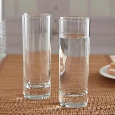 manekk world (Pack of 6) Plaza Transparent Glass Tumbler Water Juice Smoothie Cocktail Glasses Glass Set Cocktail Glass(271 ml, Glass, Clear)