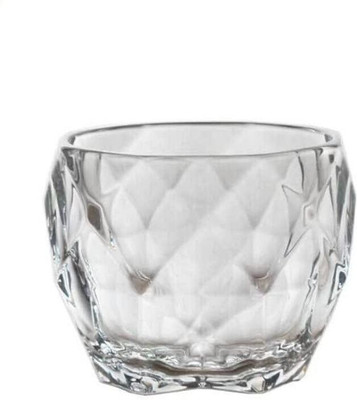 manekk world (Pack of 6) Diamond Cut Crystal Whiskey Glass Tumbler Luxury Glass for Scotch Beverages Glass Set Whisky Glass(300 ml, Glass, Clear)