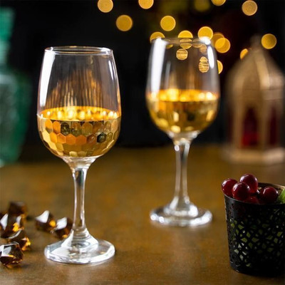 otak (Pack of 4) 1010_Wine Glasses, Drinking Glasses Set for Juice, Cocktail, Wine Glass Set Water/Juice Glass(310 ml, Glass, Clear)