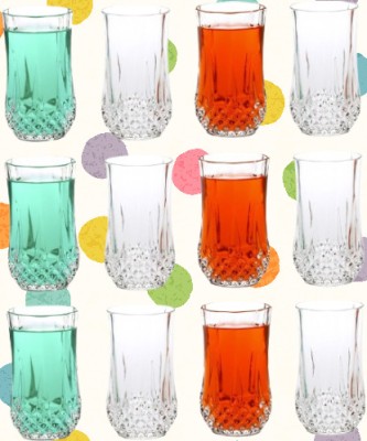 AFAST (Pack of 12) G60 Glass Set Water/Juice Glass(350 ml, Glass, Clear)