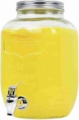 Armin Glass Cold Water Mason Jar Beer Dispenser, Clear, Beverage Drink Dispenser 4L Bottled Water Dispenser