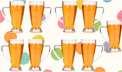 Somil Party Perfect Glasses/ Mug: Making Every Moment Unforgettable, - D129 Glass Set Beer Glass(250 ml, Glass, Clear)