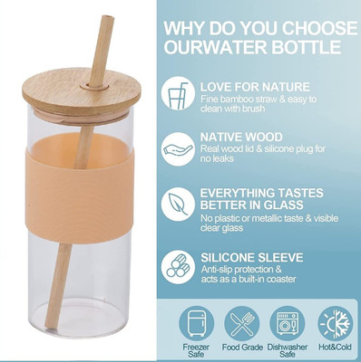 Coozico Glass Utility Container  - 400 ml(Pack of 2, Multicolor)