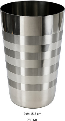 Dynore Stainless Steel Long Tool Lassi Glass 750 ml- Set of 1 Glass Water/Juice Glass(750 ml, Steel, Silver)