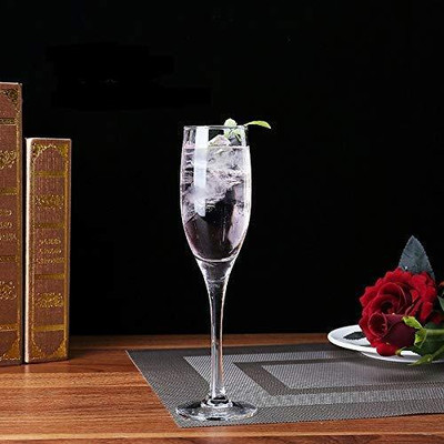 Coozico r Crystal Wine Glasses Clear Long Stem Glass Set Wine Glass(170 ml, Glass, Clear)