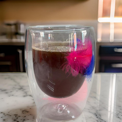 AANZIA PP_Double Wall Insulated Glass Cup_05 Glass Water/Juice Glass(350 ml, Glass, Clear)