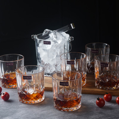 ARTMENT (Pack of 7) The Crystal Frost Set (1 Ice Bucket + 6 Whiskey Glasses) Glass Set Whisky Glass(360 ml, Glass, Clear) ARTMENT (Pack of 7) The Crystal Frost Set (1 Ice Bucket + 6 Whiskey Glasses) Glass Set Whisky Glass(360 ml, Glass, Clear)