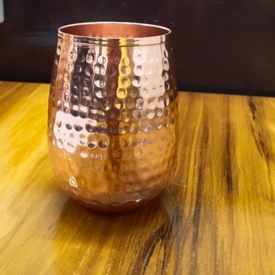 Bomboo (Pack of 2) VCJ01 Glass Set Water/Juice Glass(350 ml, Copper, Brown)